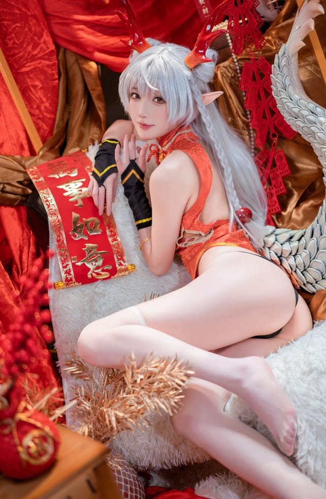 阿包也是兔娘 – NO.084 新春贺图 龙妹[45P1V-1.24G]