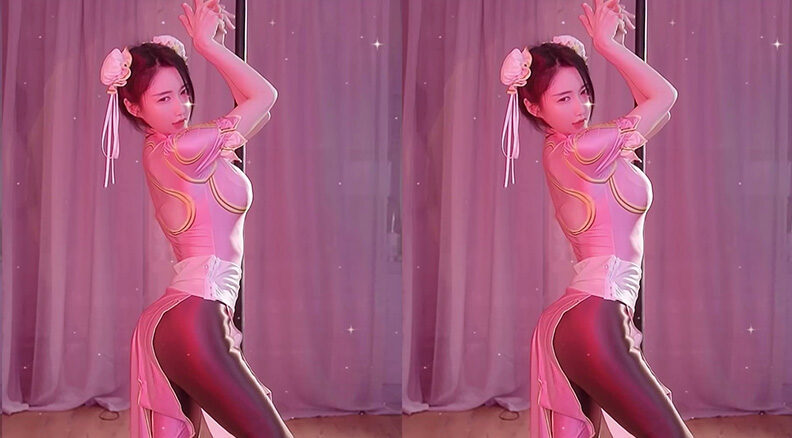 [主播]虎牙主播强徒坏空空懂猫猫cosplay春丽钢管舞2则预览图 2