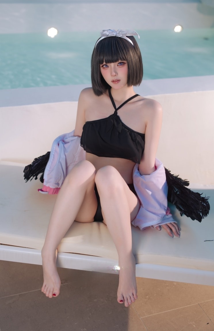 屿鱼 NO.091 蔚蓝档案 静山真白泳装